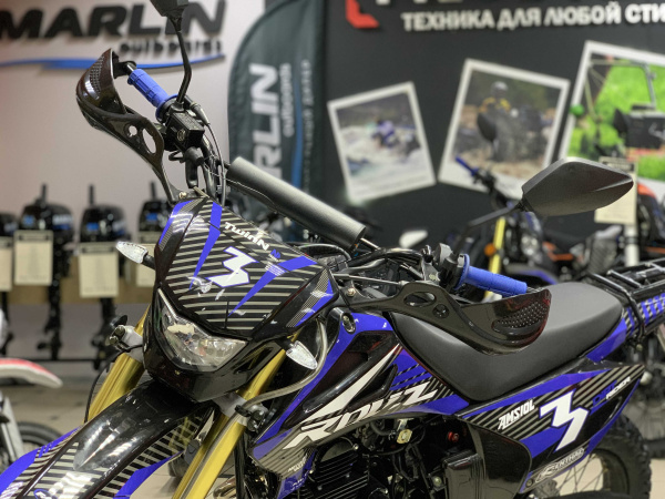 Мотоцикл кроссовый / эндуро ROLIZ (Ролиз) SPORT - 003 RRC (ZS172FMM-5 Big Bore) синий/чёрный с ПТС | Мототека