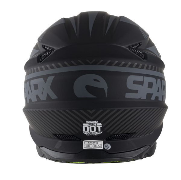 Шлем мото кроссовый SPARX Fenix Gravity (JK6803) черно-серый матовый L | Мототека